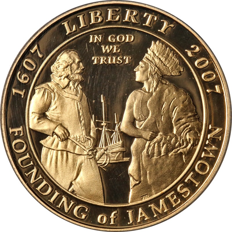 PCGS PR69 DCAM 2007-W $5 Jamestown Gold Commemorative Coin (1 of 4)
