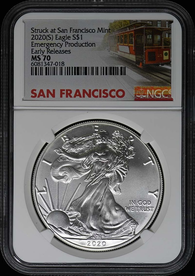 2020 Eagle S$1 NGC MS70 Early Release Coin (1 of 2)