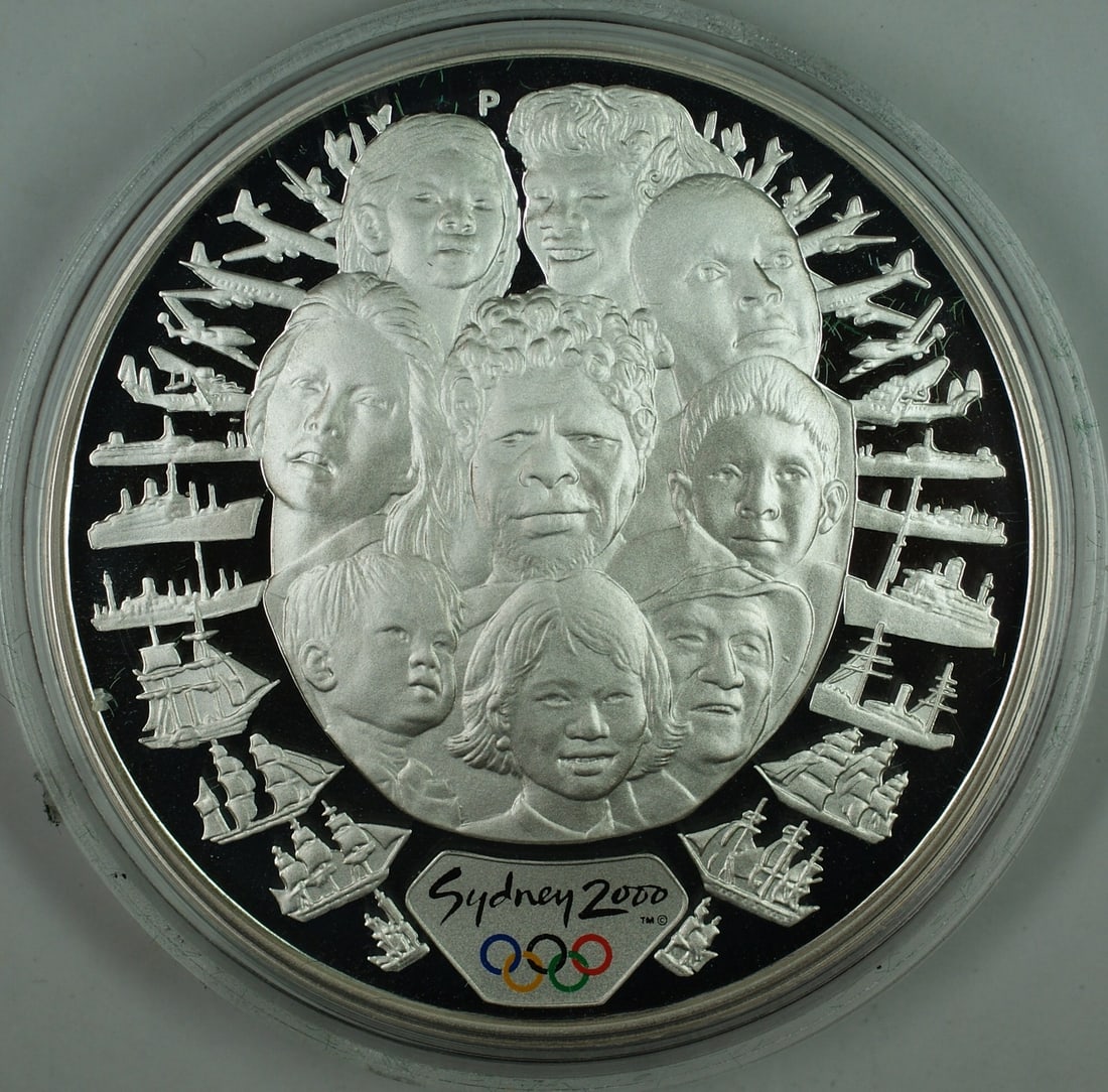 Sydney Olympics 2000 $5 Sea Change 1oz Proof Silver Coin Australia (1 of 2)