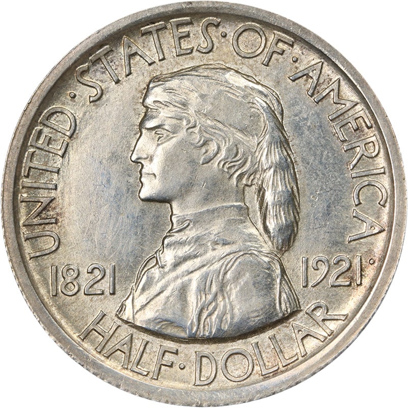 1921 Missouri Commemorative Half Dollar Uncirculated Silver Coin (1 of 2)