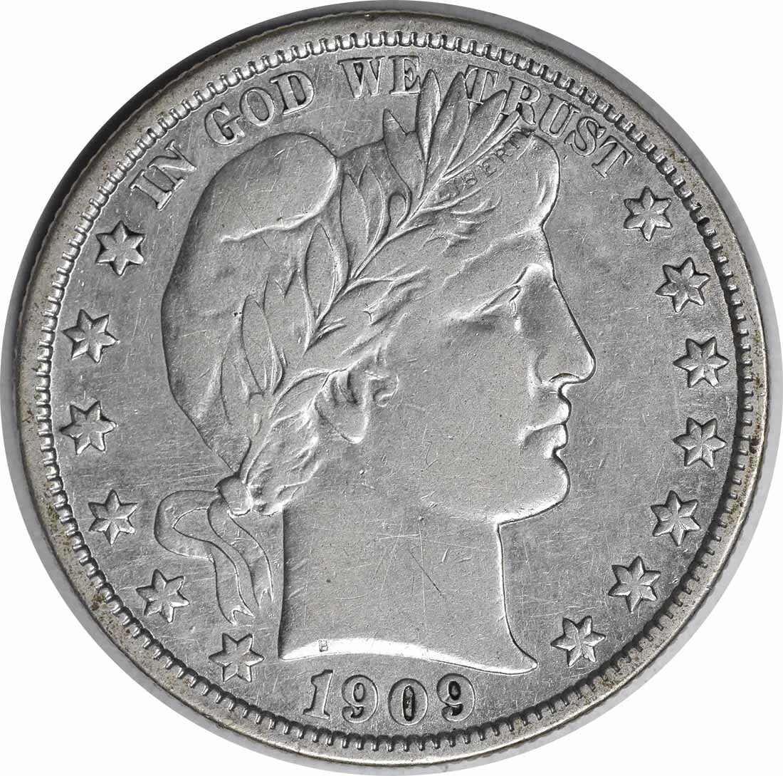 1909-S Barber Silver Half Dollar Inverted S FS-501 50C: 1909-S Barber Silver Half Dollar Inverted S FS-501 50C This 1909-S Barber Silver Half Dollar features an Inverted S mintmark and is graded as Extra Fine (XF). It was minted in San Francisco and is com