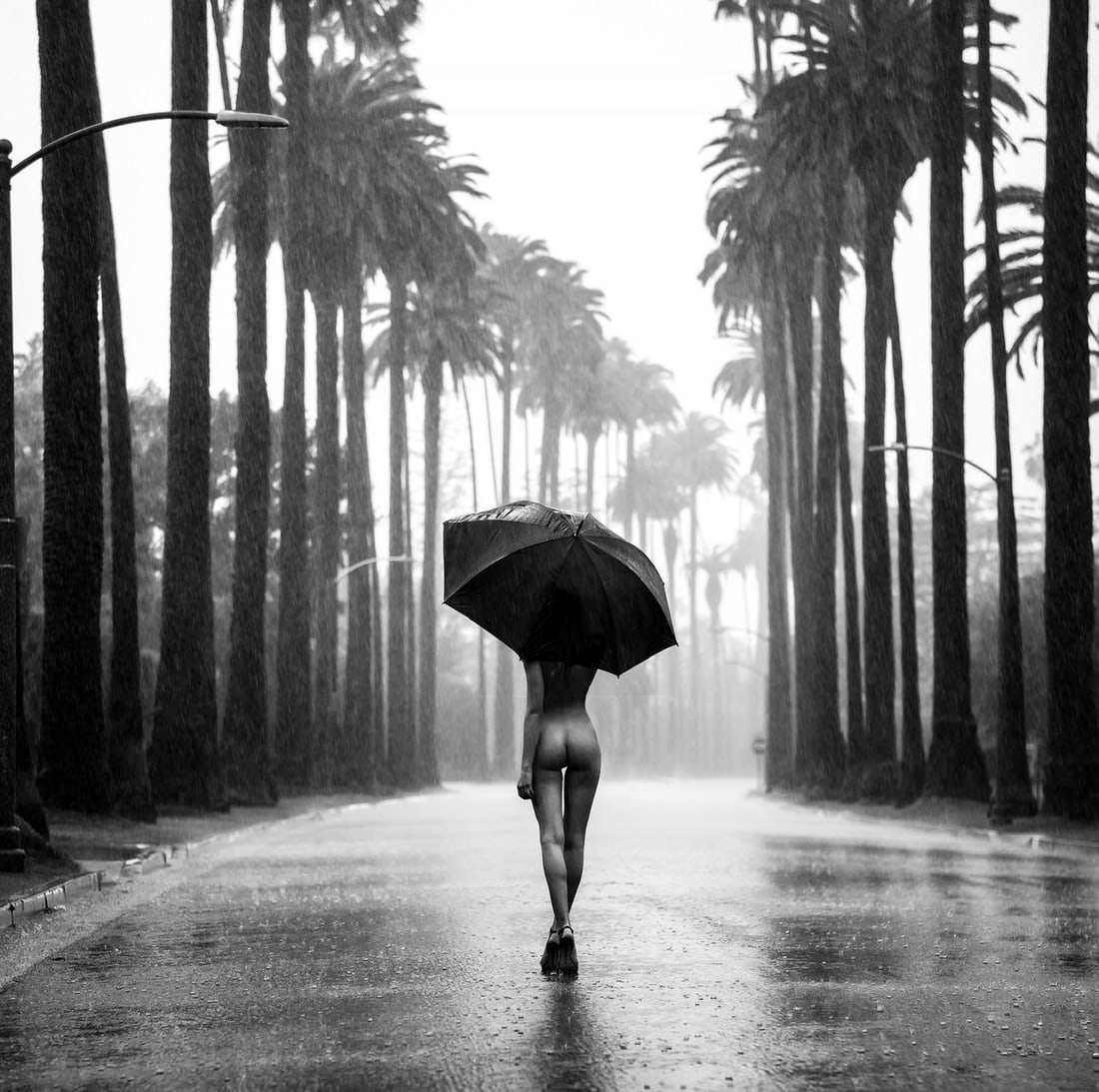 Brendan North 18 x 18 in Photography Edition 6 of 10 Signed with COA: Brendan North 18 x 18 in Photography Edition 6 of 10 Signed with COA "Rain on Rodeo" is a black and white photographic print by Brendan North, created in 2019. This contemporary piece is part of a lim