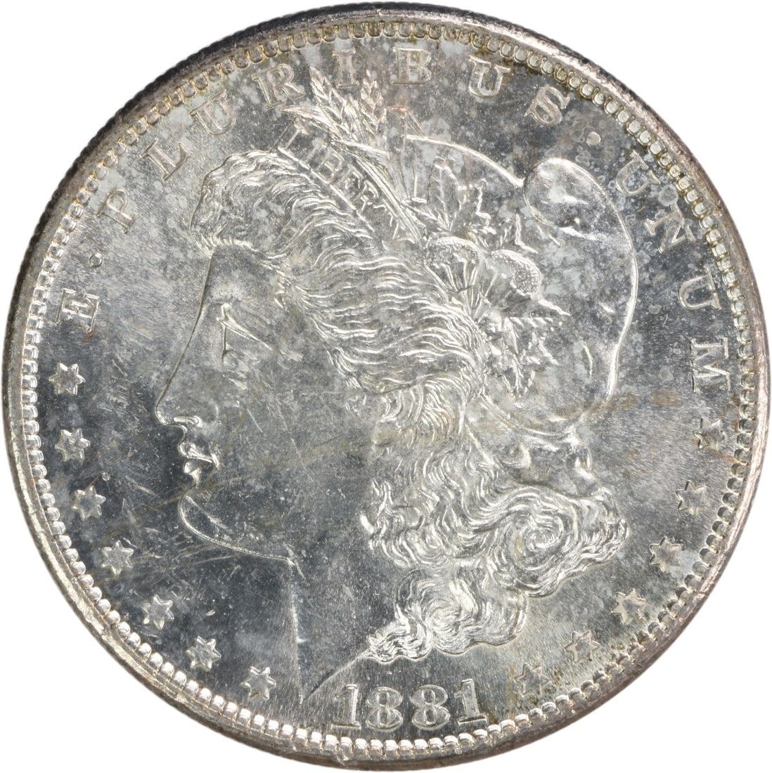 1881-S Morgan Silver Dollar Choice BU Uncertified Silver Coin: 1881-S Morgan Silver Dollar Choice BU Uncertified Silver Coin This 1881-S Morgan Silver Dollar is a stunning example of American coinage. Featuring a composition of silver, this coin showcases its unc