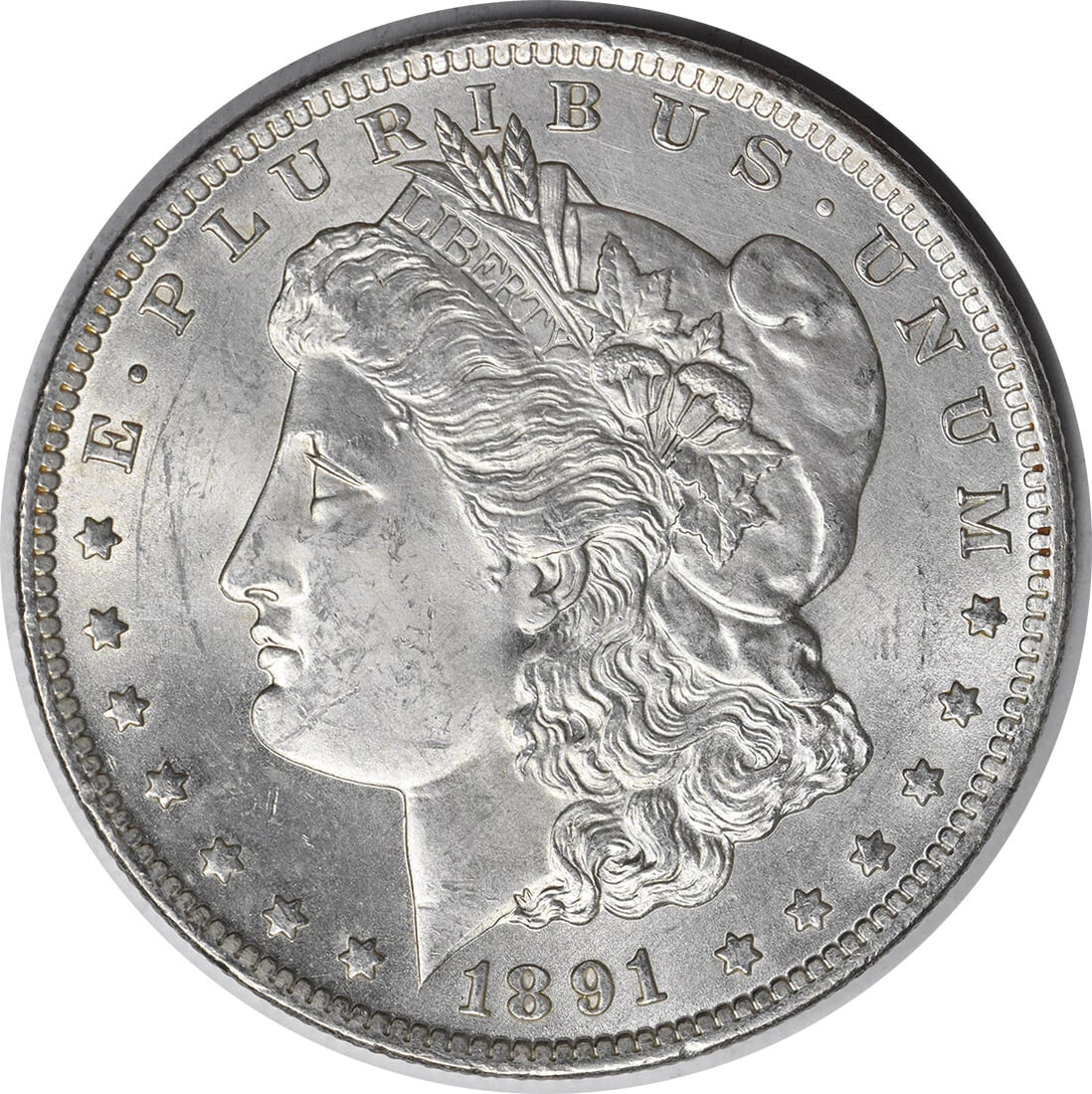1891-CC Morgan Silver Dollar Choice BU Uncertified Silver Coin: 1891-CC Morgan Silver Dollar Choice BU Uncertified Silver Coin This 1891-CC Morgan Silver Dollar is a remarkable piece for collectors. It showcases a stunning design and is classified as Choice BU, in