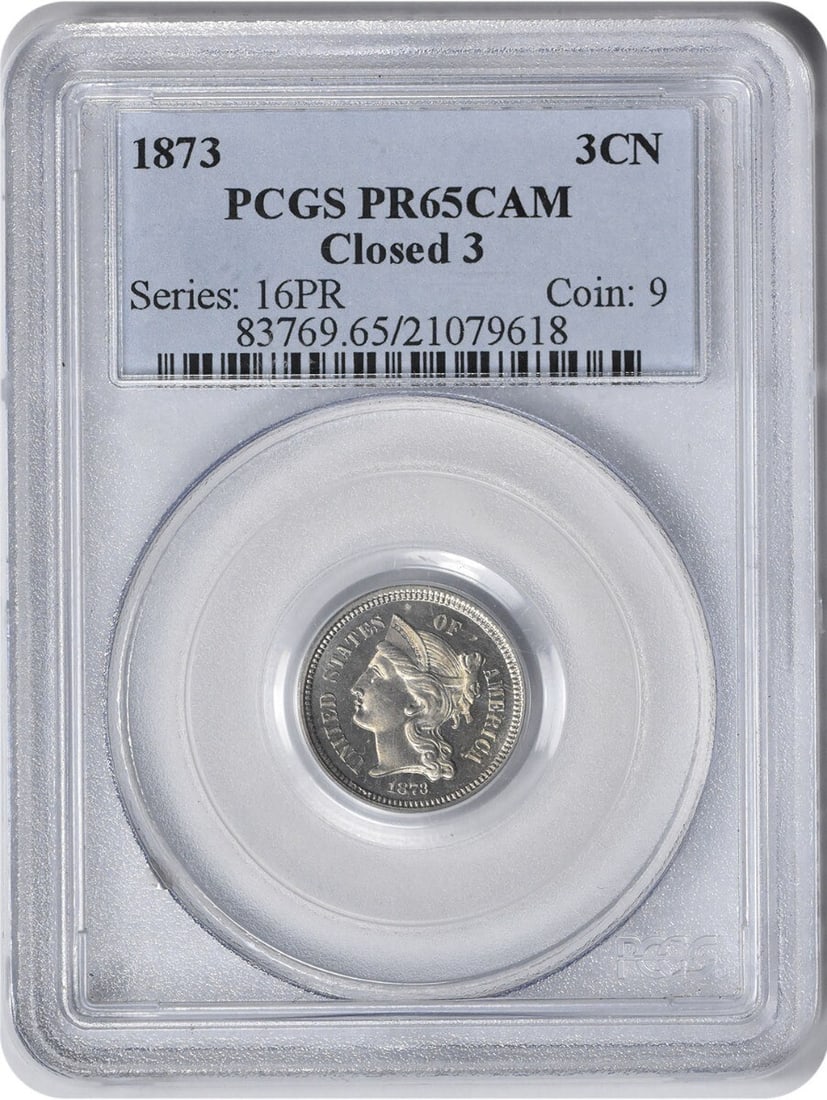 1873 Three Cent Nickel Closed 3 PR65CAM PCGS Certified Uncirculated Coin (1 of 4)