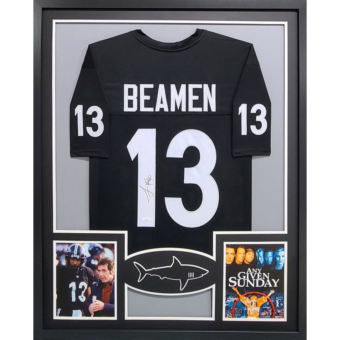Jamie Foxx Any Given Sunday Framed Jersey JSA Autographed: Jamie Foxx Any Given Sunday Framed Jersey JSA Autographed This autographed framed jersey features Jamie Foxx as Willie Beaman from the movie 'Any Given Sunday'. The jersey is authenticated by JSA, a l
