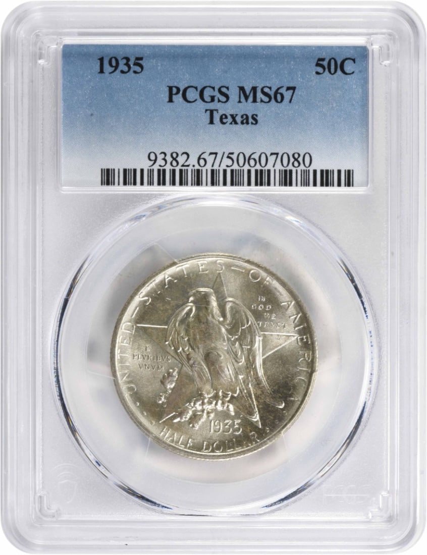 1935 Texas Commemorative Silver Half Dollar MS67 PCGS Uncirculated (1 of 4)