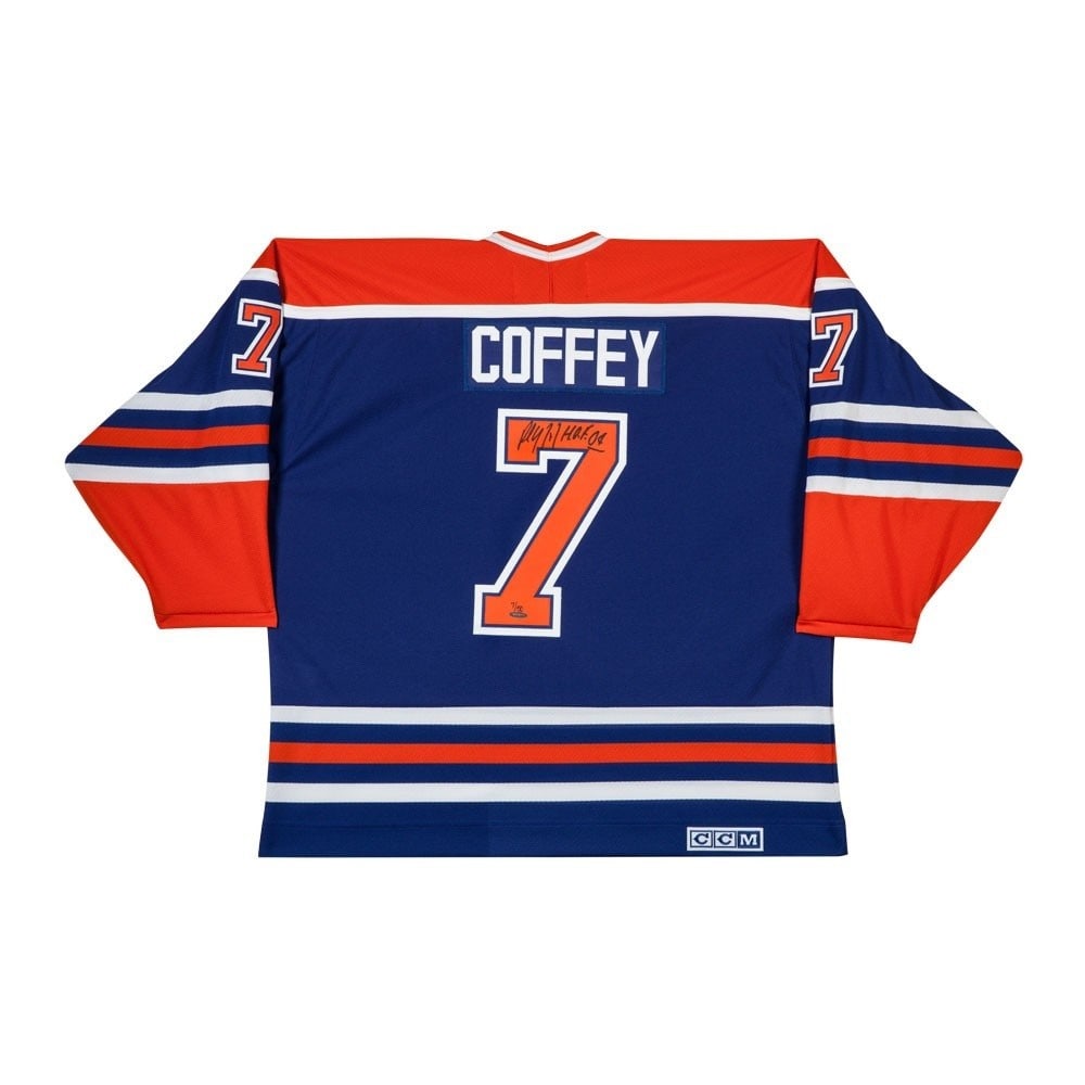 Paul Coffey Signed Authentic Edmonton Oilers Jersey HOF 04 Upper Deck (1 of 4)