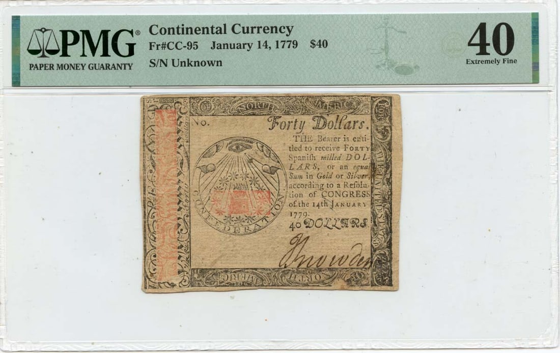 1779 $40 Continental Currency CC-95 PMG XF40 Collectible Note (1 of 2)