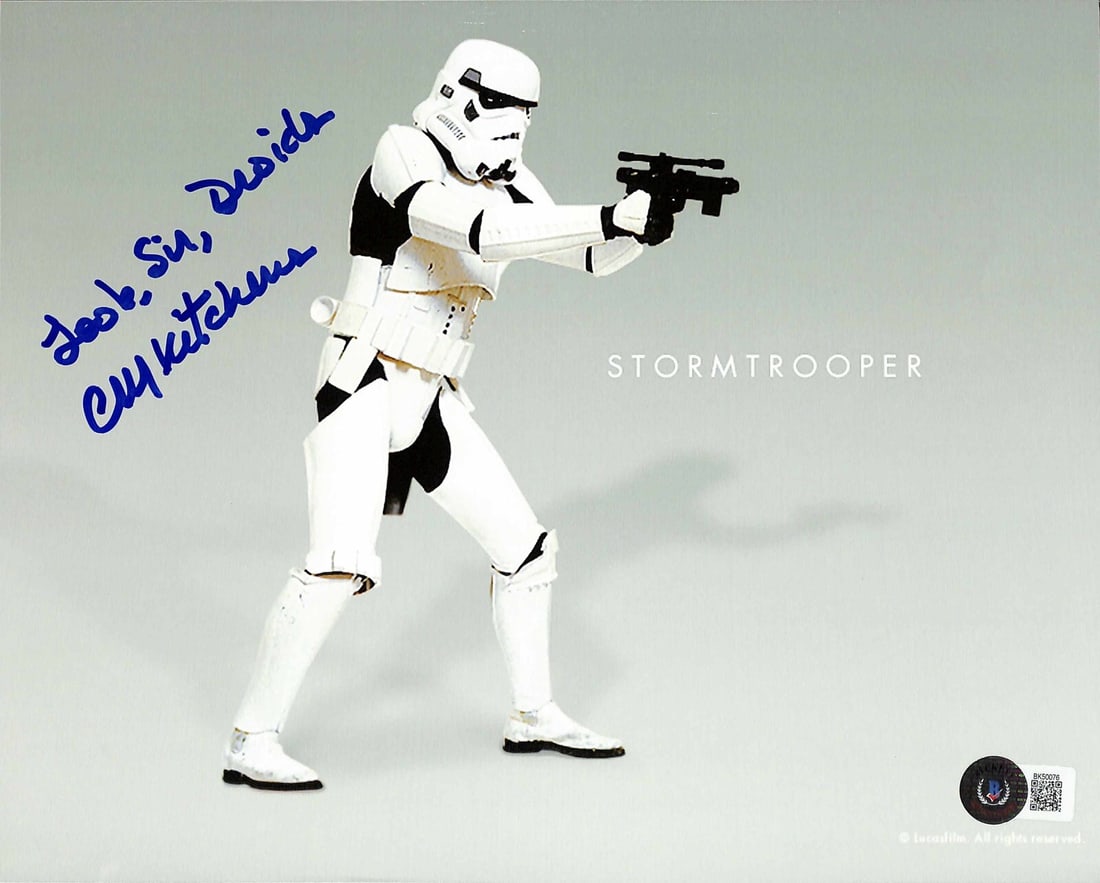 8x10 Photo Signed by Colin Kitchens Inscribed Look Sir Droids Beckett Authenticated (1 of 1)