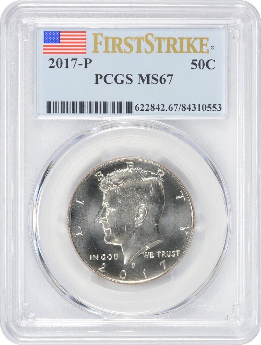 2017-P Kennedy Half Dollar MS67 PCGS First Strike Uncirculated Coin (1 of 2)