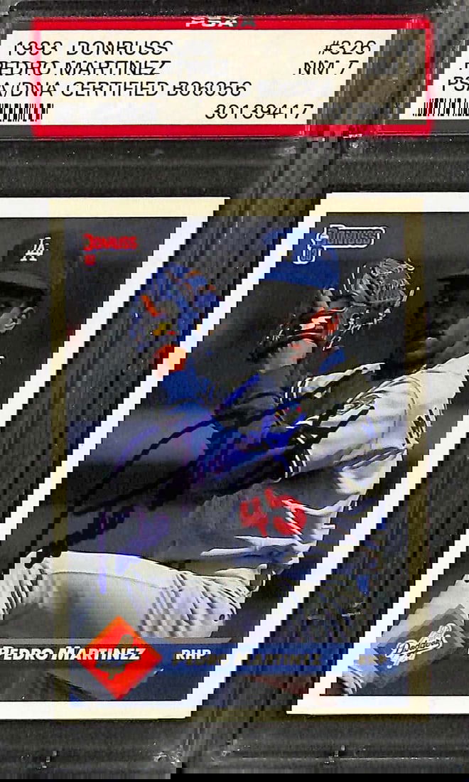 PSA 7 Pedro Martinez Autographed 1991 Donruss Baseball Card With PSA/DNA Auth (1 of 1)