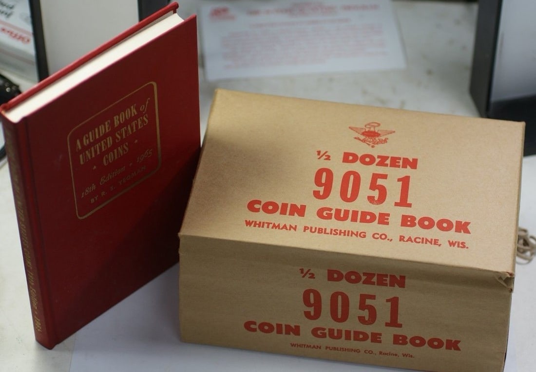 Set of 6 RedBook 18th Edition 1965 United States Coin Guide Books: Set of 6 RedBook 18th Edition 1965 United States Coin Guide Books This is a 6-pack of un-used 1965 RedBook 18th Edition Guide Books of United States Coins, published by Whitman. These reference books
