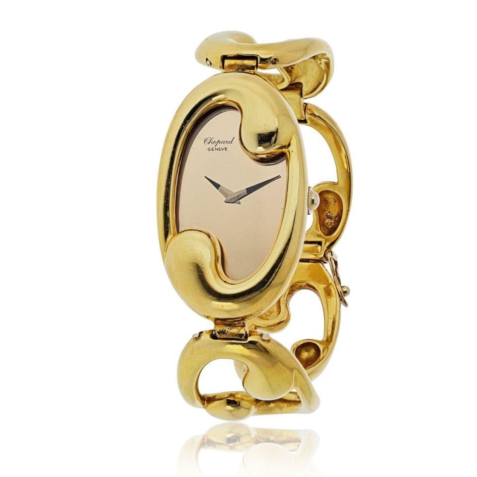 Chopard 18K Yellow Gold Vintage Link Bracelet Watch Ref 5028 (1 of 4)