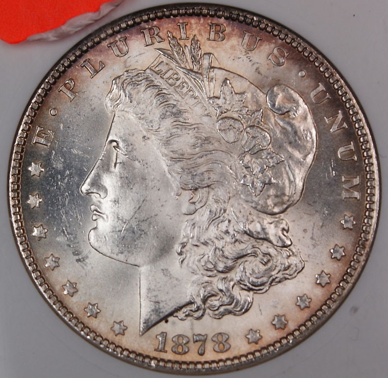 ANACS MS-64 1878 Morgan Dollar 7 Tail Feathers Philadelphia VAM Variety: ANACS MS-64 1878 Morgan Dollar 7 Tail Feathers Philadelphia VAM Variety This 1878 Morgan Silver Dollar features the 7 Tail Feathers variety and was minted in Philadelphia. Certified by ANACS with a gr