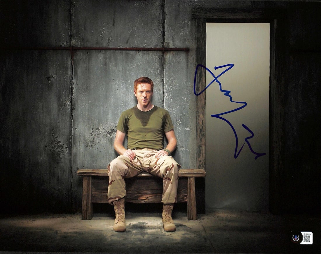 Damian Lewis Signed 11x14 Photograph Homeland Beckett Certified: Damian Lewis Signed 11x14 Photograph Homeland Beckett Certified This is an autographed 11x14 photograph of actor Damian Lewis, renowned for his role as Nicholas Brody in the acclaimed TV series Homela