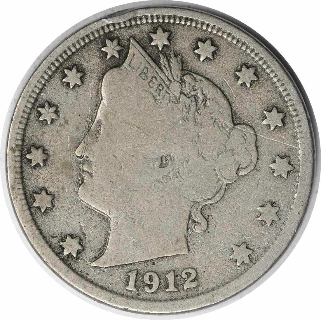 1912-S Liberty Nickel 5C KM 112 Uncertified Circulated Coin (1 of 2)