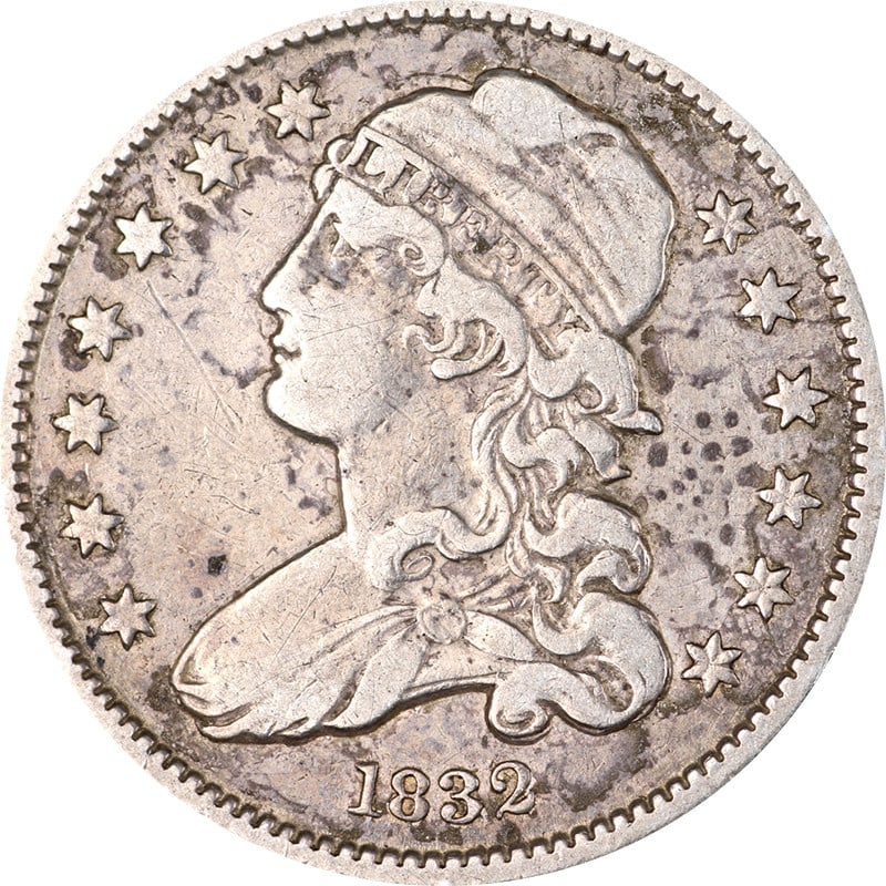 1832 Silver Capped Bust Quarter Dollar Coin Circulated (1 of 2)
