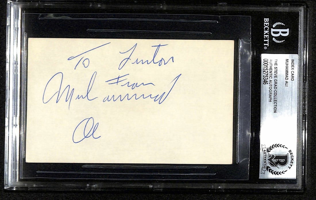 Muhammad Ali Signed 3x5 Index Card with Beckett Authentication (1 of 1)