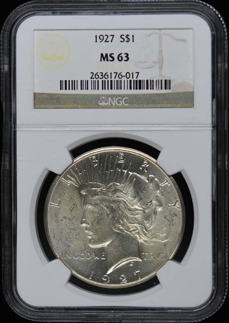 1927 Peace Dollar NGC MS63 Uncirculated Coin Philadelphia (1 of 2)