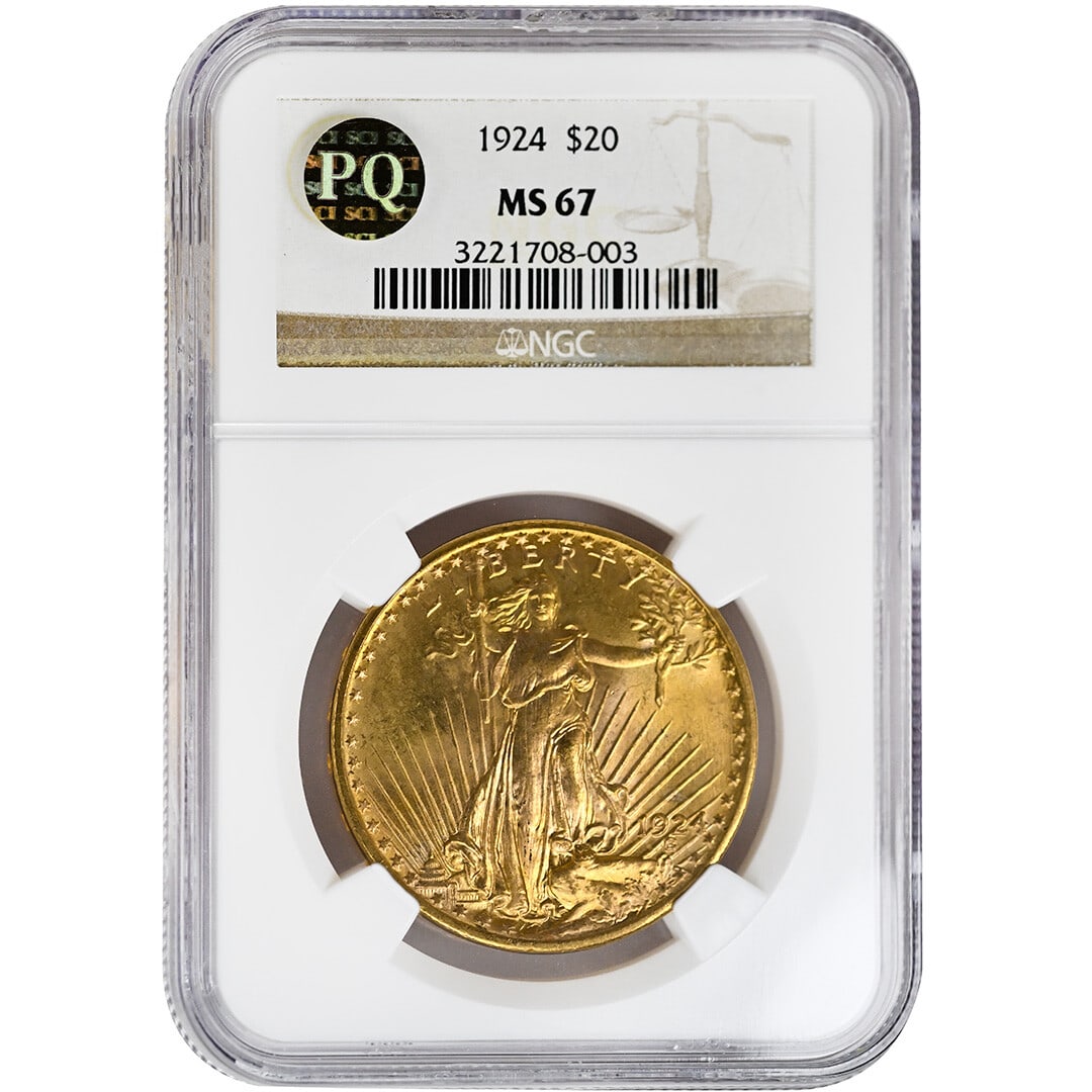 1924 Saint-Gaudens $20 Gold Coin NGC Graded MS67 Philadelphia Mint (1 of 2)