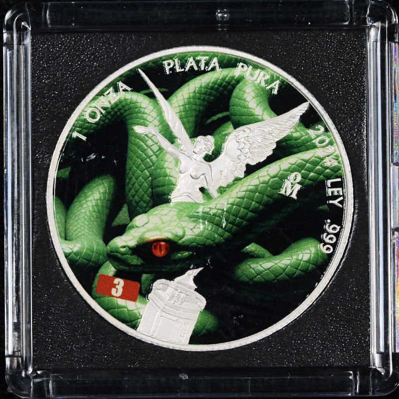 Under The Skin Edition 2024 Silver Libertad 1 oz Mexican Coin Uncirculated: Under The Skin Edition 2024 Silver Libertad 1 oz Mexican Coin Uncirculated This is a 2024 Mexico 1 Ounce Silver Libertad coin from the Under The Skin Edition. The coin is uncirculated and composed of