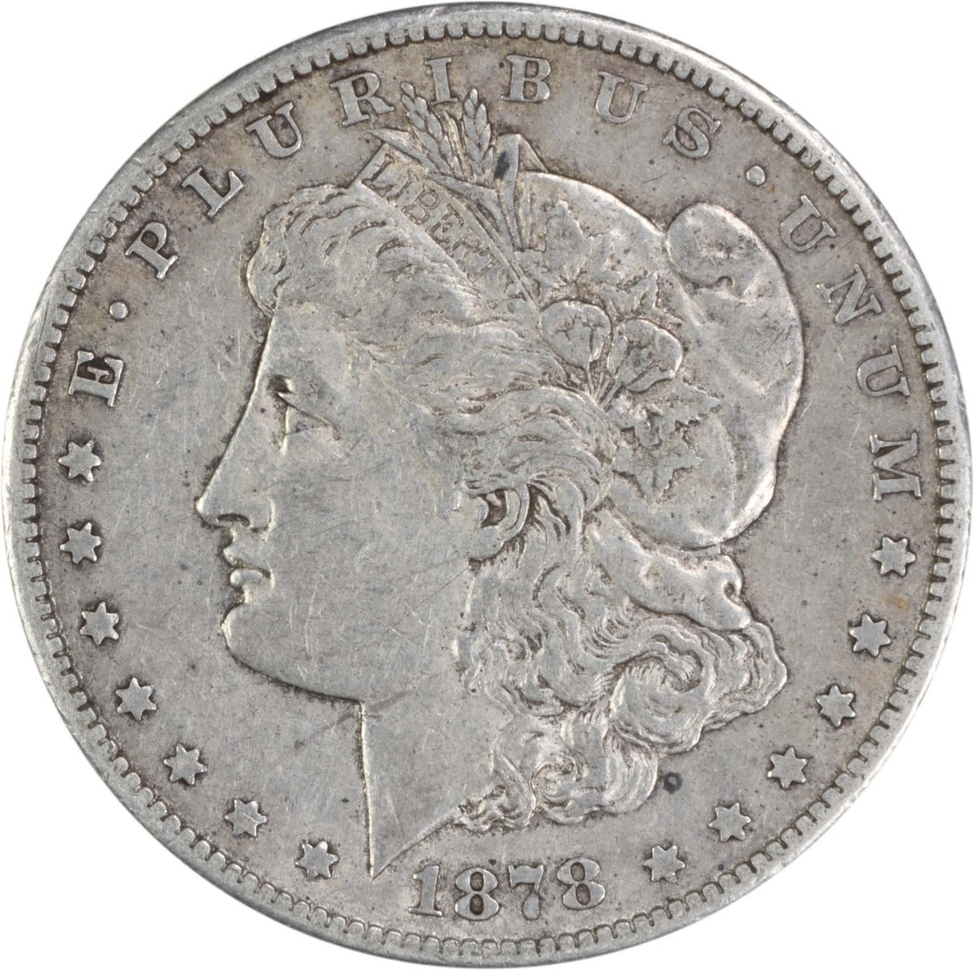 1878-CC Morgan Silver Dollar VF Uncertified 90% Silver Coin (1 of 2)