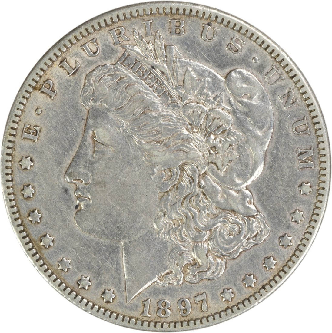1897-O Morgan Silver Dollar EF Uncertified 90% Silver Coin (1 of 2)