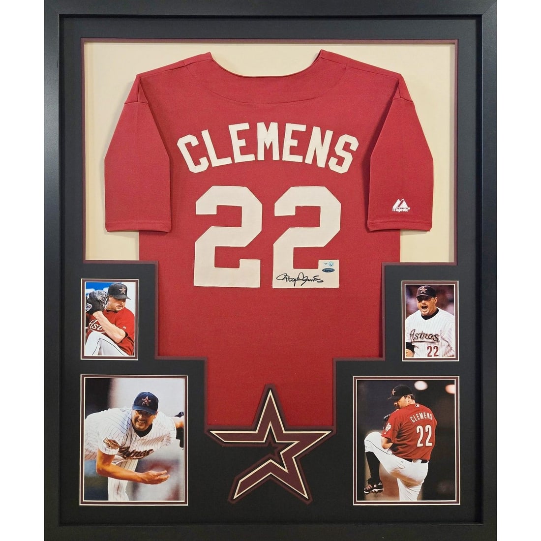 Roger Clemens Signed Framed Jersey Tristar Authenticated Houston Astros: Roger Clemens Signed Framed Jersey Tristar Authenticated Houston Astros This is a stunning autographed jersey of Roger Clemens, framed to perfection. Authenticated by Tristar, a leader in sports memor