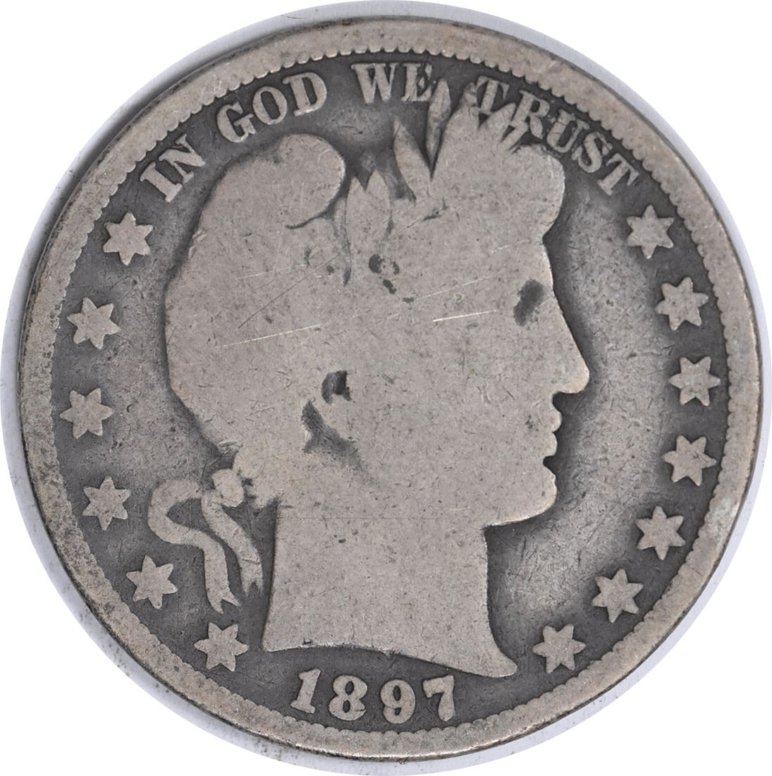 1897-O New Orleans Barber Half Dollar 90 Percent Silver Circulated Coin Uncertified (1 of 2)