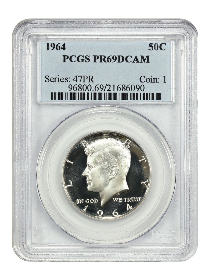 PCGS PR69DCAM 1964 Kennedy Half Dollar Proof Coin (1 of 4)