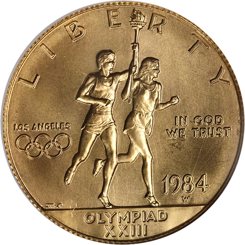 NGC MS70 1984-W Olympic Gold Ten Dollar Commemorative Coin (1 of 4)