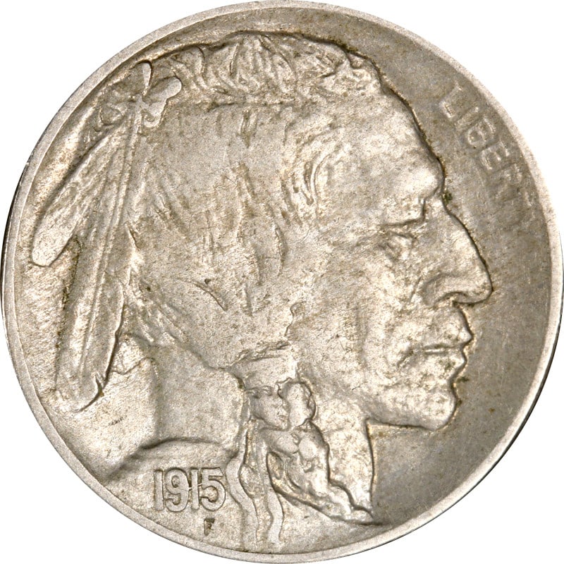 1915-D Buffalo Nickel Circulated Denver Mint Coin (1 of 2)