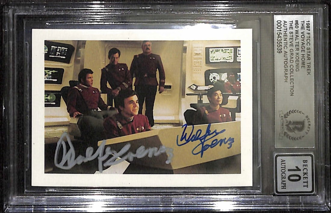 1984 Star Trek III Trading Card #53 Dual Signed by Koenig and Takei Beckett 10 (1 of 1)
