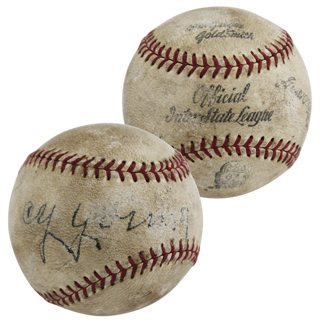 Cy Young Signed Official Interstate League Baseball Beckett Authenticated (1 of 10)