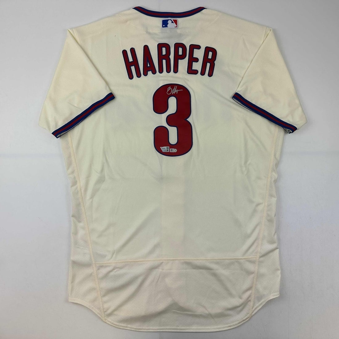 Bryce Harper Autographed Phillies Cream Jersey with Fanatics COA (1 of 4)