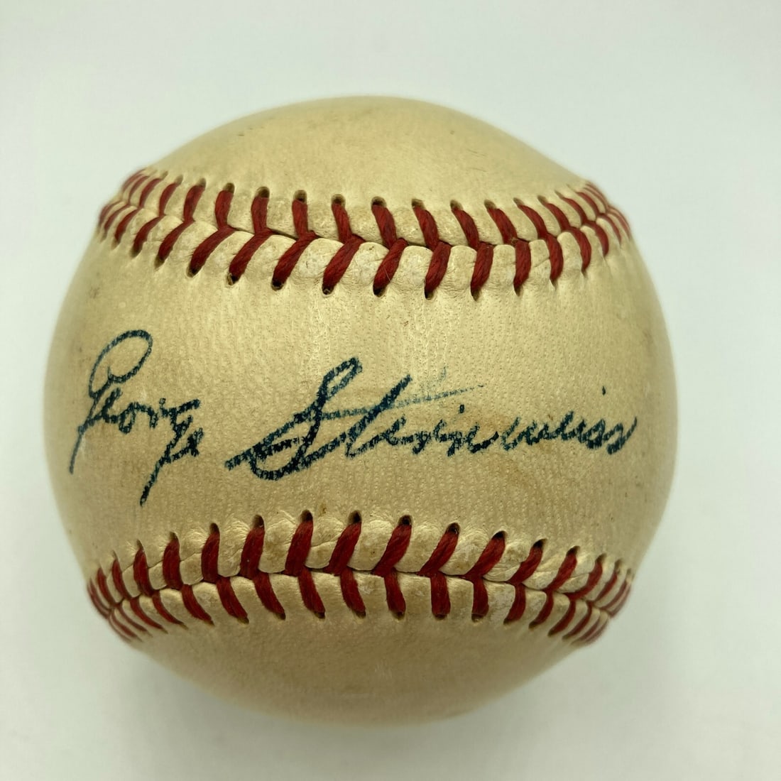 George Snuffy Stirnweiss Single Signed Baseball JSA COA Unique Yankees Collectible: George Snuffy Stirnweiss Single Signed Baseball JSA COA Unique Yankees Collectible This extraordinary George Snuffy Stirnweiss single signed baseball is an authentic 1940's Official American League Ba