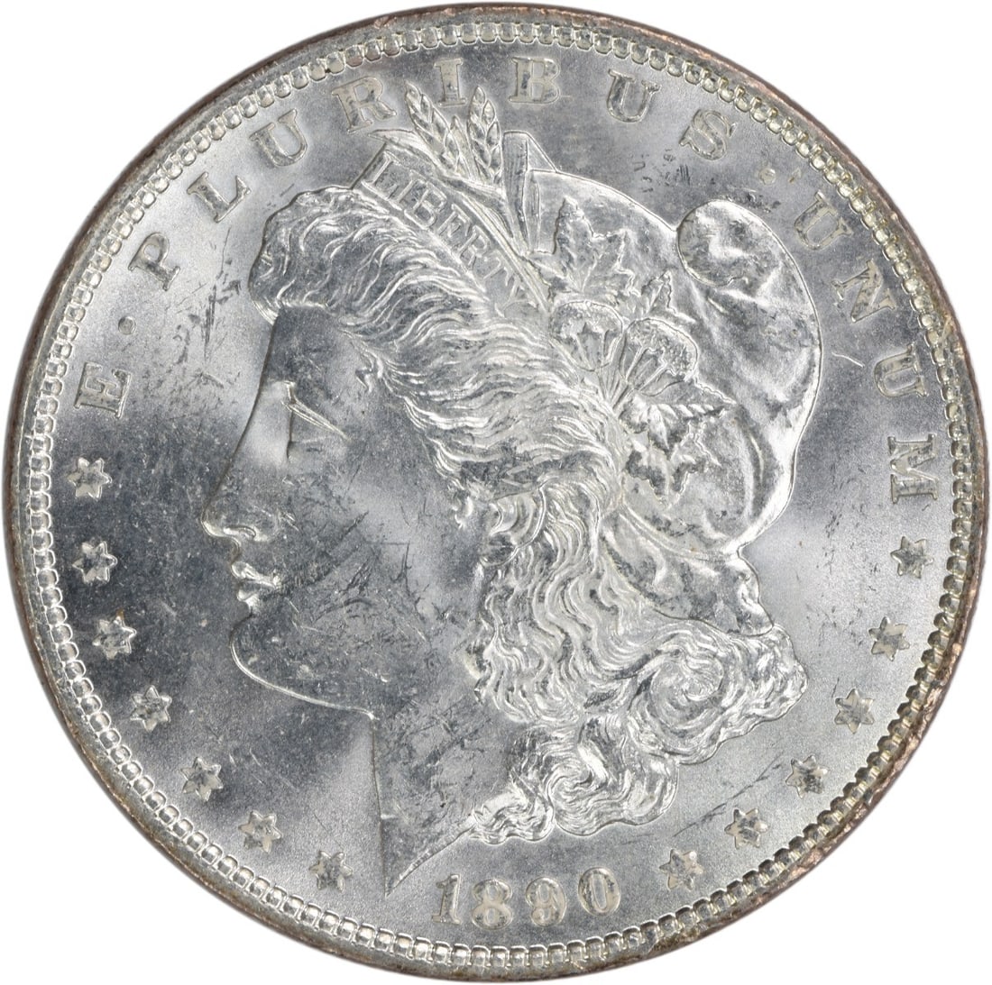 1890 Morgan Silver Dollar Choice BU Uncertified Silver Coin: 1890 Morgan Silver Dollar Choice BU Uncertified Silver Coin This 1890 Morgan Silver Dollar is a stunning choice in Brilliant Uncirculated (BU) condition. Featuring a classic design, this coin is