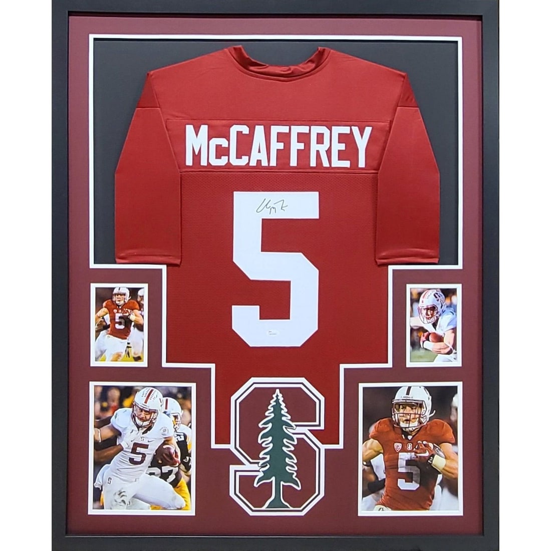 Christian McCaffrey Signed Framed Jersey JSA Authenticated Stanford (1 of 3)