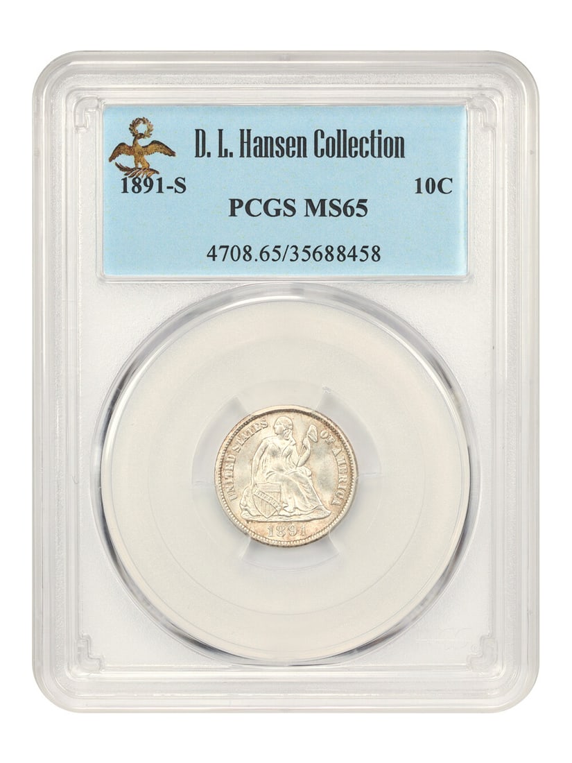 1891-S 10C Liberty Seated Dime PCGS MS65 Uncirculated (1 of 4)