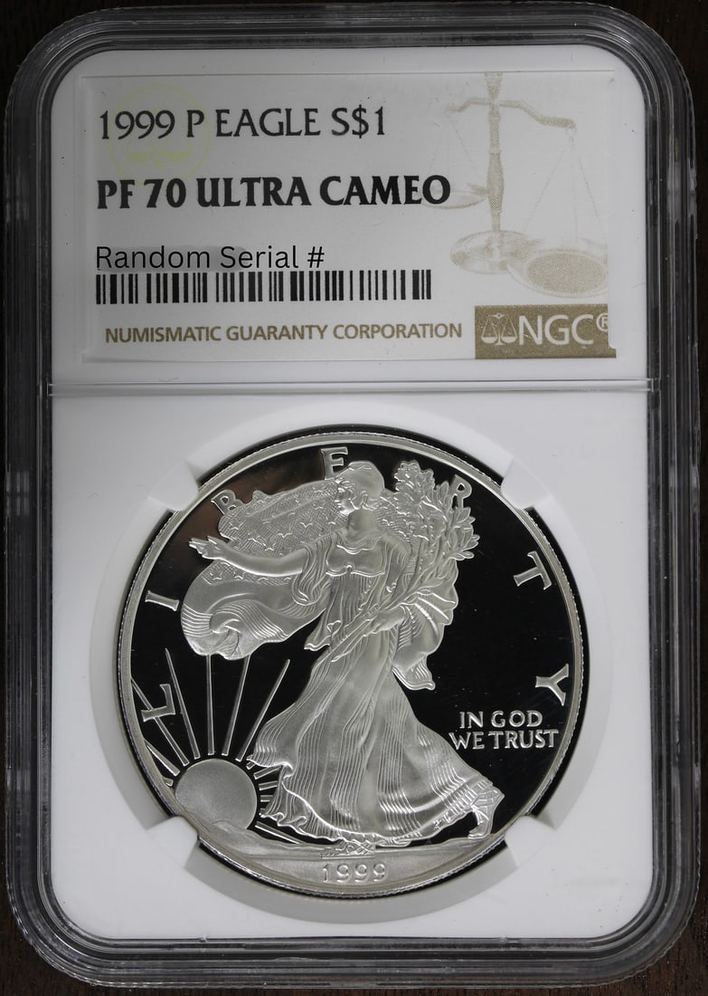 1999-P Proof American Silver Eagle PF70 Ultra Cameo NGC (1 of 2)