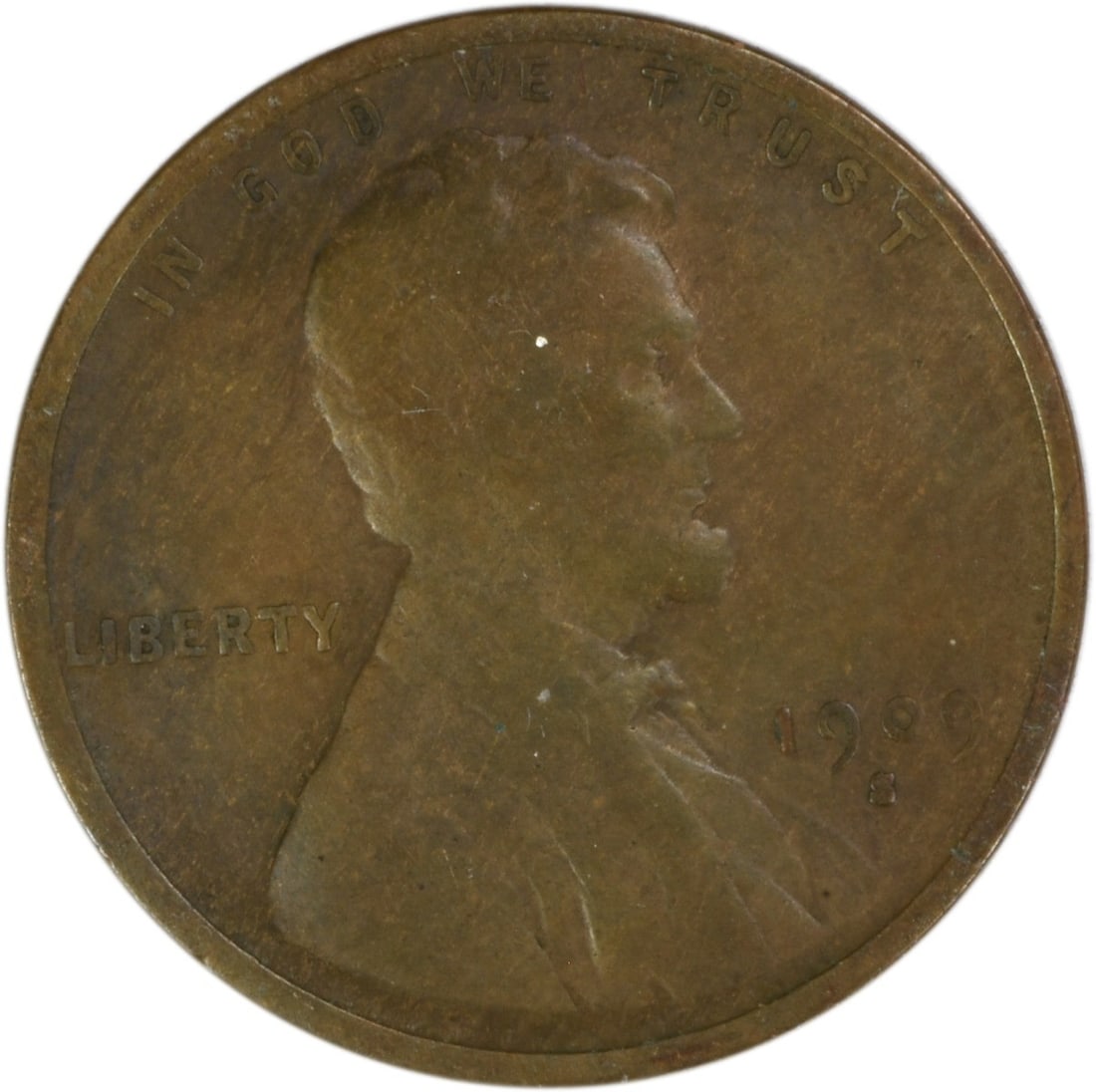 1909 San Francisco Mint Lincoln Wheat Cent Fine Grade Copper Uncertified (1 of 2)