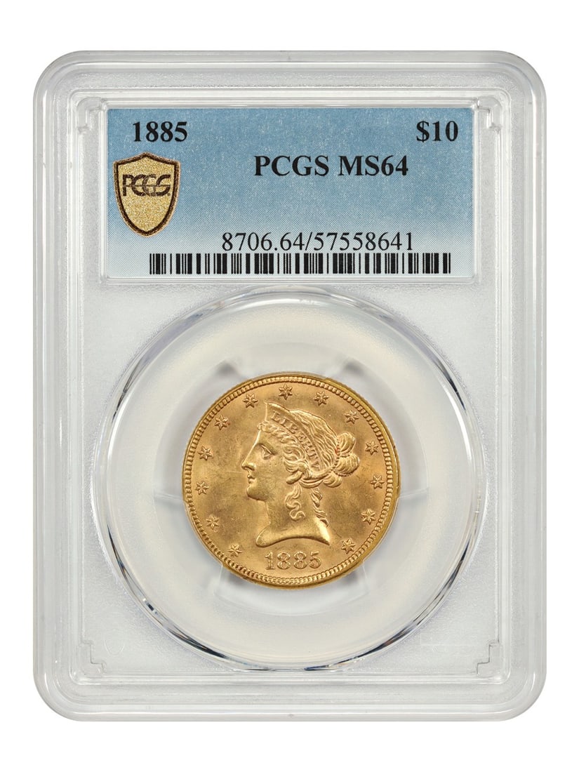 1885 Liberty Head $10 Gold Coin PCGS MS64 Philadelphia Mint (1 of 4)