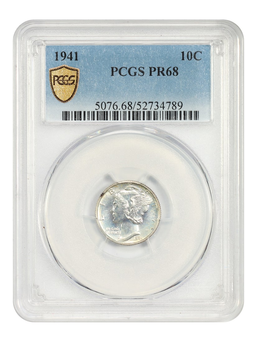 1941 Proof Mercury Dime PCGS Graded PR68 (1 of 4)