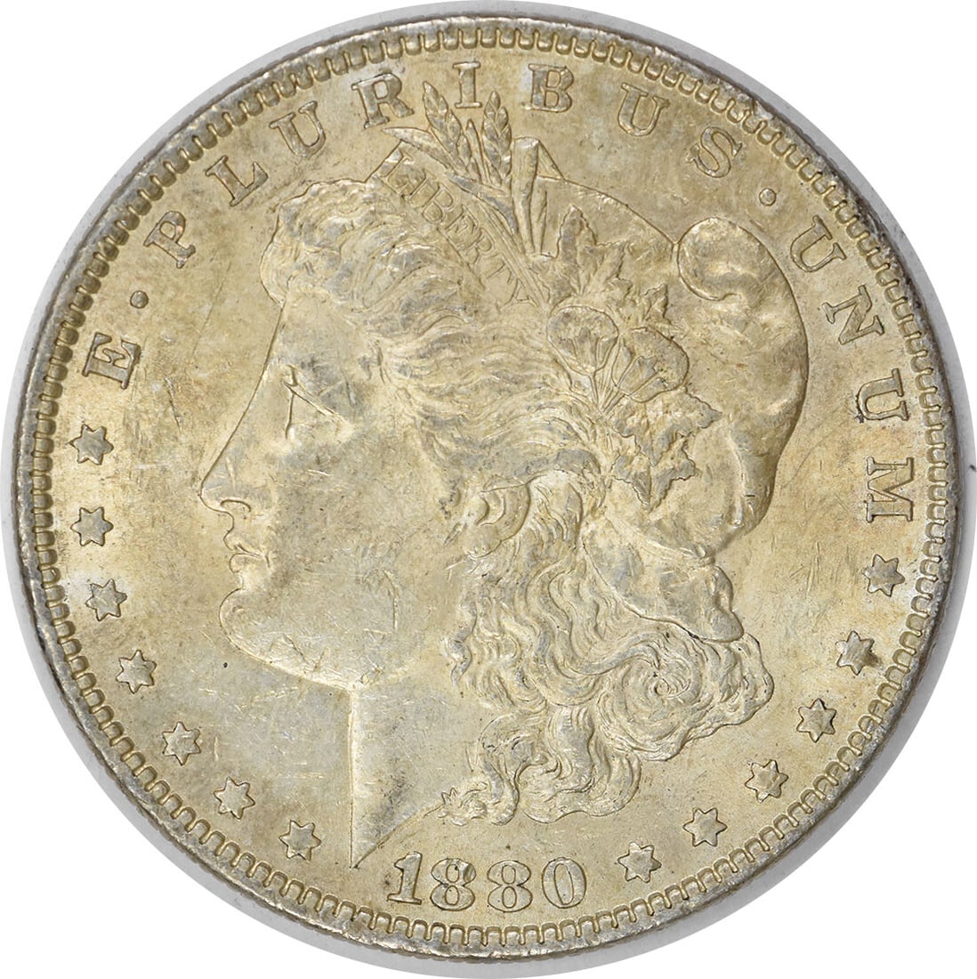 1880-O Morgan Silver Dollar AU Uncertified 90% Silver New Orleans: 1880-O Morgan Silver Dollar AU Uncertified 90% Silver New Orleans This 1880-O Morgan Silver Dollar is a beautiful example of classic American coinage. Struck at the New Orleans Mint, this coin feature