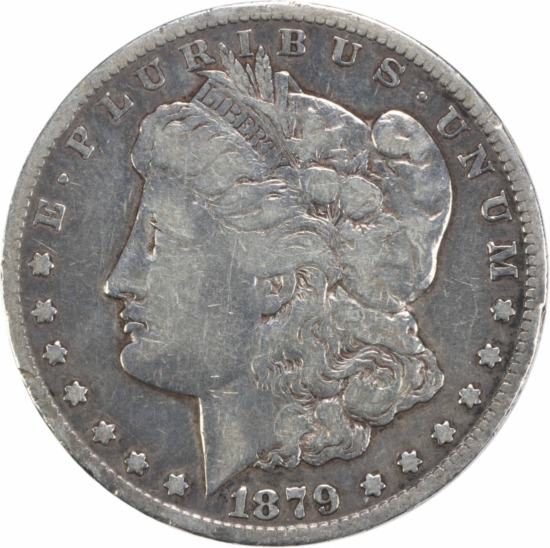 1879 CC Morgan Silver Dollar F Grade Uncertified Coin (1 of 2)