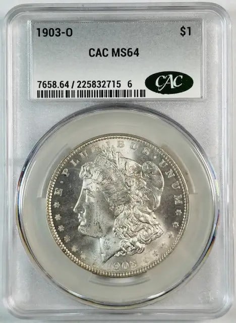 1903 O Morgan Silver Dollar MS 64 Graded by CAC (1 of 3)