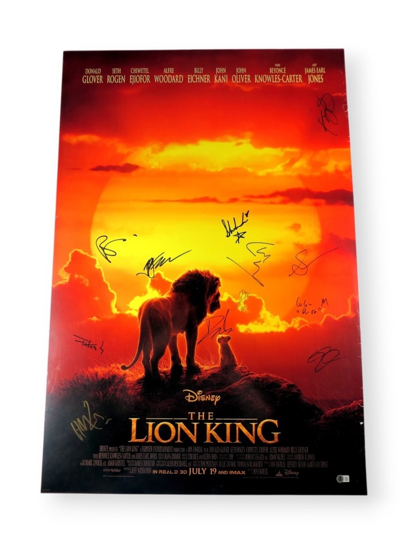The Lion King Cast Autographed 27x40 Poster with Beckett Authentication (1 of 2)