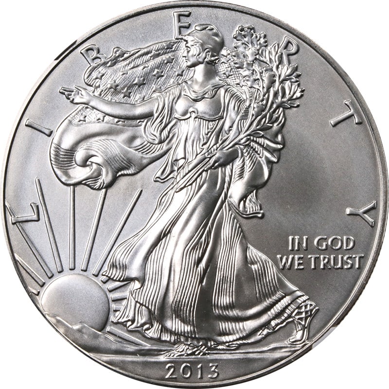 2013-W $1 Silver Eagle Burnished NGC MS70 Certified Coin (1 of 4)