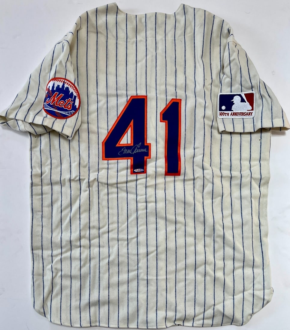 RARE Tom Seaver Signed 1969 Mets Flannel Jersey Mitchell & Ness UDA COA (1 of 9)
